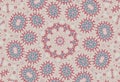 Funny kaleidoscopic mandala pink and blue pattern. Royalty Free Stock Photo