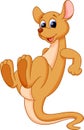 Funny kangaroo cartoon Royalty Free Stock Photo