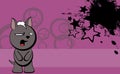 Grumpy mexican dog xoloitzcuintle character cartoon background