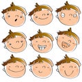 Funny kid's expressions