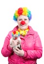 Funny Kitten and clown Royalty Free Stock Photo