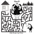 Funny labyrinth. Vector Rebus Royalty Free Stock Photo