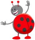 Funny ladybug insect comic animal character