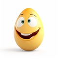 funny laughing egg. Generative AI. Royalty Free Stock Photo