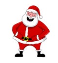 Funny laughing santa