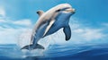 Funny leaping dolphin Royalty Free Stock Photo