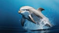 Funny leaping dolphin Royalty Free Stock Photo