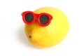 Funny lemon in sun glasses