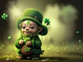 Funny leprechaun. St Patricks day concept