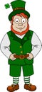 Funny leprechaun in vest Royalty Free Stock Photo