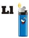 Funny lighter and abc Royalty Free Stock Photo