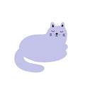 Funny lilac cat sleeping. Adorable sweet kitty pet.