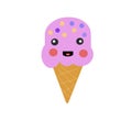 Funny lilac ice cream