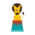 funny lion circus icon