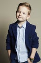 Funny little boy.stylish child in suit