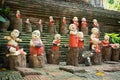 Funny little concrete statues at walls