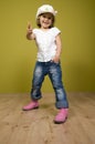 Funny little cowgirl Royalty Free Stock Photo