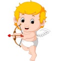 Funny little cupid boy Royalty Free Stock Photo