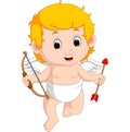 Funny little cupid boy Royalty Free Stock Photo