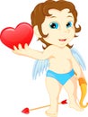 Funny little cupid boy Royalty Free Stock Photo