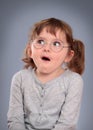 Funny little girl with glasses Royalty Free Stock Photo