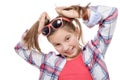 Funny little girl making faces Royalty Free Stock Photo