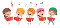 Funny Little Kids Performing Music Royalty Free Stock Photo