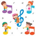 Funny Little Kids Performing Music Royalty Free Stock Photo