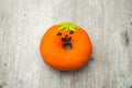 Funny little monster donut for halloween bright colors with little eyes Royalty Free Stock Photo