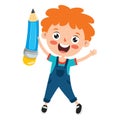 Funny Little School Kid Character Royalty Free Stock Photo