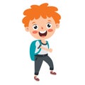 Funny Little School Kid Character Royalty Free Stock Photo