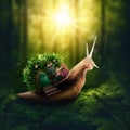 Funny little snail Royalty Free Stock Photo