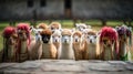 Funny llamas in the andes