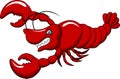 Funny lobster cartoon