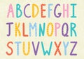 Funny long letters alphabet