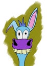 Funny looking cartoon donkey