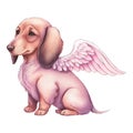 Cute Cupid Puppies Valentine watercolor