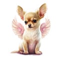 Cute Cupid Puppies Valentine watercolor