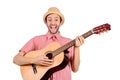 Funny man with guitar