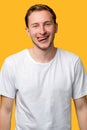 Funny man portrait guy sticking tongue out smiling Royalty Free Stock Photo