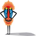 Funny mandrill monkey