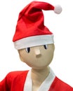 Funny mannequin in a Christmas hat