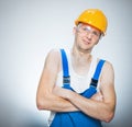 Funny manual worker Royalty Free Stock Photo