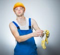 Funny manual worker Royalty Free Stock Photo
