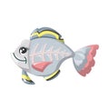 Funny marine inhabitant of deep water. Fish x-ray, cute animals.