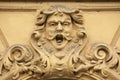 Funny mascaron on the Art Nouveau building Royalty Free Stock Photo