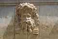 Funny mascaron face on fountain Royalty Free Stock Photo