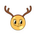 Funny mascot for happy new year greeting. Vector