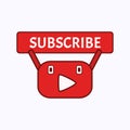 Funny Mascot Youtube Channel Subscribe Button