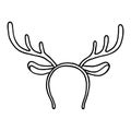 Funny mask with Christmas reindeer horns